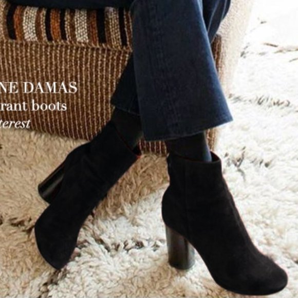 ISABEL MARANT GARETT black suede block-heel ankle boots $940 - Picture 4 of 5